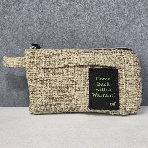 dime bag Other - Dime Bags Hemp Zip Pouch "Come Back With a Warrant" Stash Bag Natural